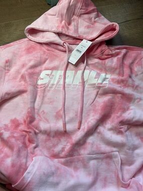 NWT Pink Tie-Dye 'STAPLE' Graphic Hoodie